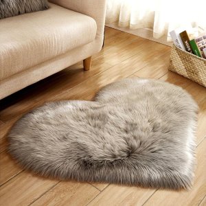 STUDIO 33 DESIGN INC Wool Imitation Sheepskin Rugs Faux Fur Non Slip Bedroom Carpet Mats