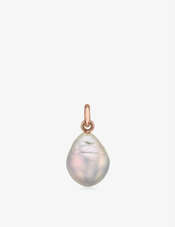 Nura rose gold-plated and baroque pearl pendant