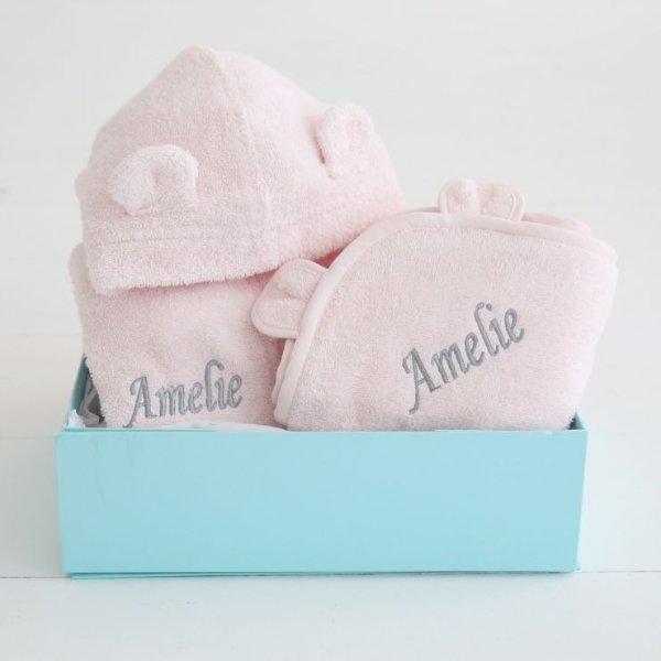 Splash and Snuggles Pink Gift Set