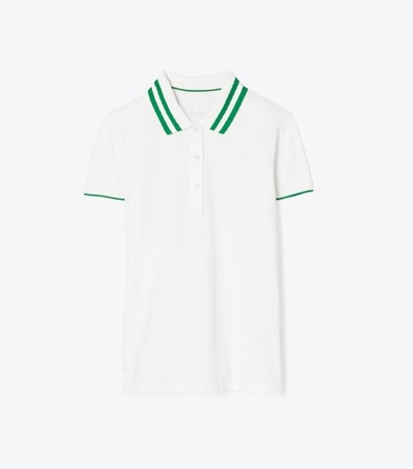Performance Pique Pleated-Collar Polo