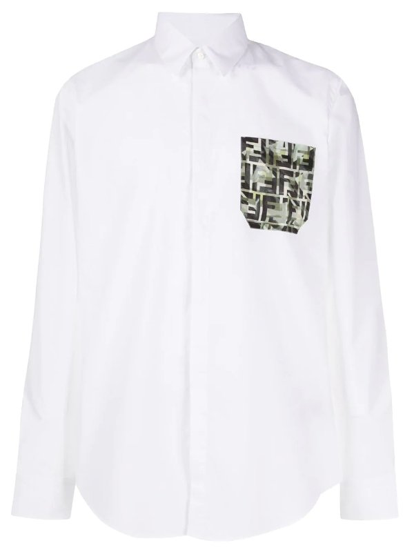 front pocket cotton shirt