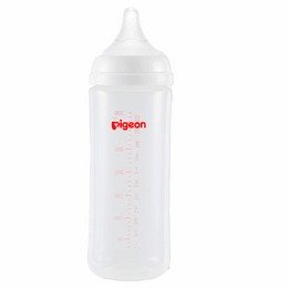 日本PIGEON贝亲 奶瓶新生儿PP奶瓶宽口径 自然实感仿母乳第3代 330ML配L奶嘴(6-9个月)