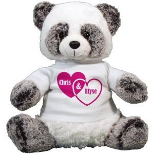 Couples Hearts Panda Bear - 12" @ 800Bear.com
