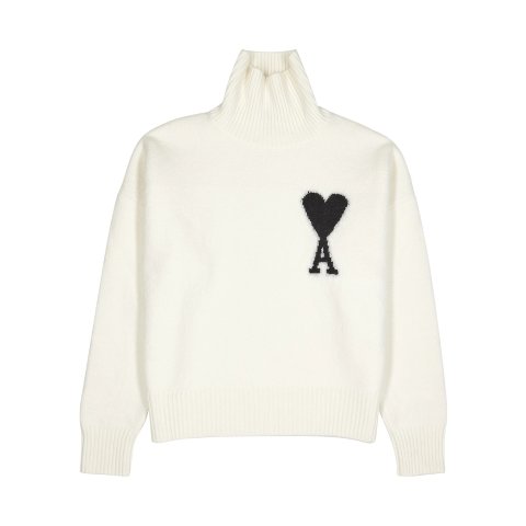 AmiWhite logo wool jumper