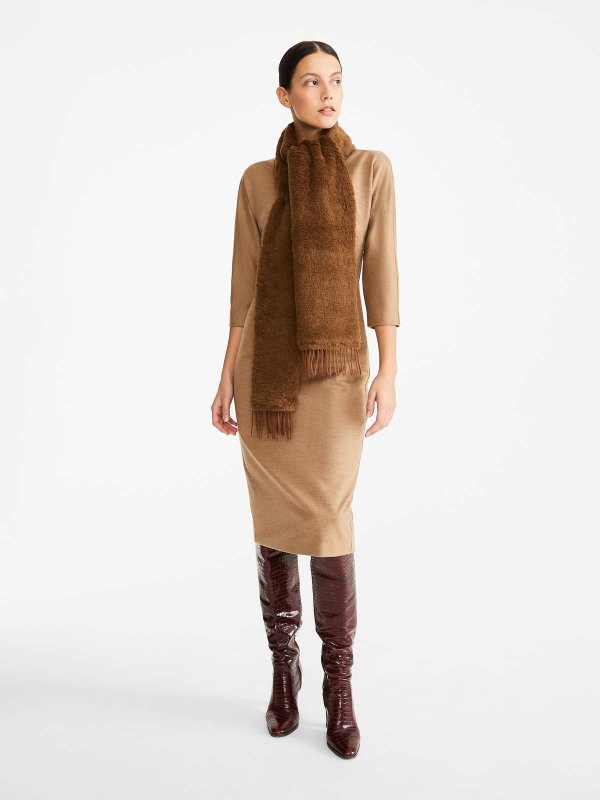 Wool jersey dress, camel - "DANILA" Max Mara