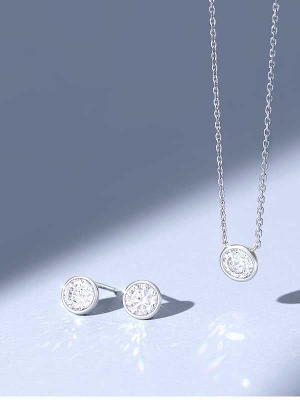 Whitemond Necklace + Earrings Set