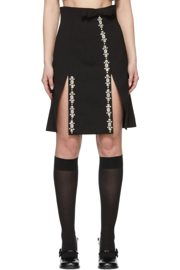 SSENSE 独家发售黑色 Split 半身裙