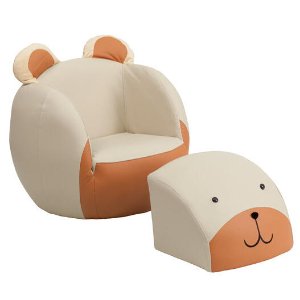 Flash Furniture Kids Bear Chair and Footstool  