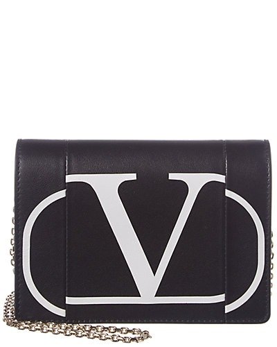 VLogo Leather Wallet On Chain