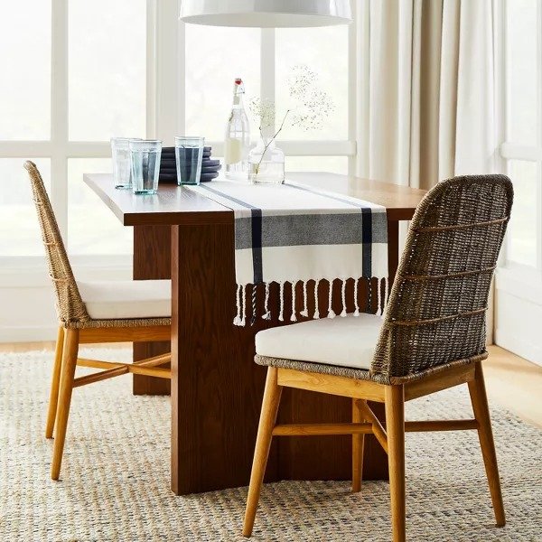 Juniper Woven Dining Chair with Cushion Natural - Threshold™ designed with Studio McGee