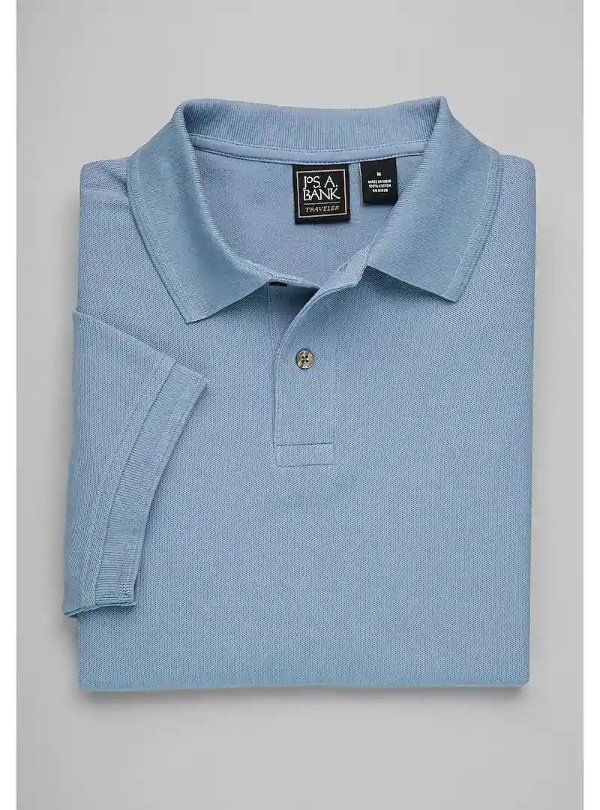 Traveler Collection Short-Sleeve Pique Polo Shirt - Big & Tall - Father's Day Business Casual | Jos A Bank