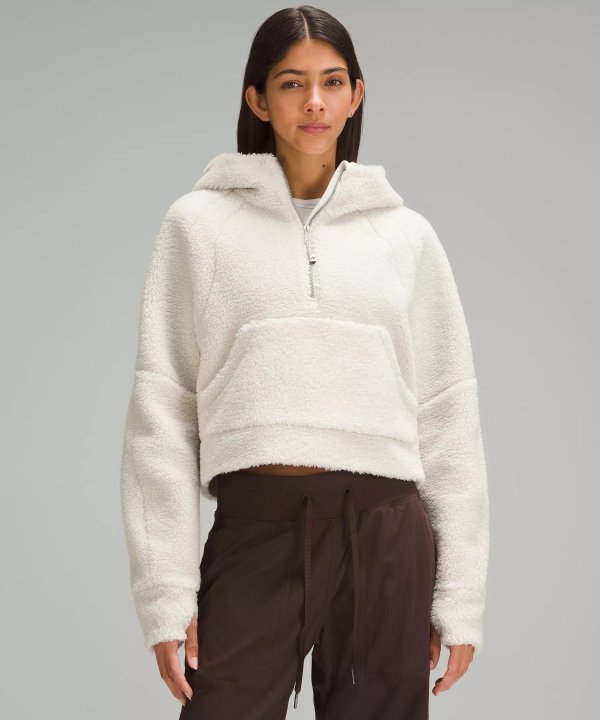 Scuba Oversized Half-Zip Fleece Hoodie, Women's Hoodies & Sweatshirts