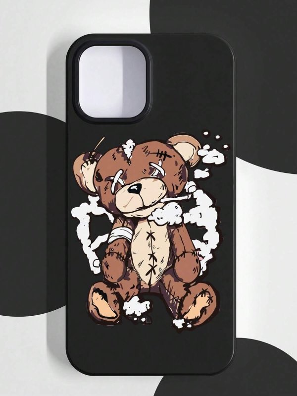 Brown Bear Graphic Phone Case Compatible With iPhone 14, 13, 12, 11 Pro Max, XS Max, X, XR, 8, 7, 6s, Plus, Mini