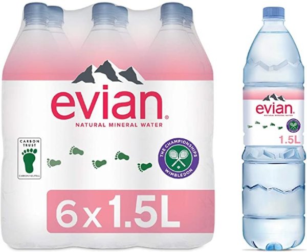 Evian 矿泉水 6 x 1.5 L