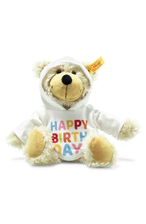 Charly Happy Birthday Dangling Teddy Bear with Hoodie Stuffed Animal