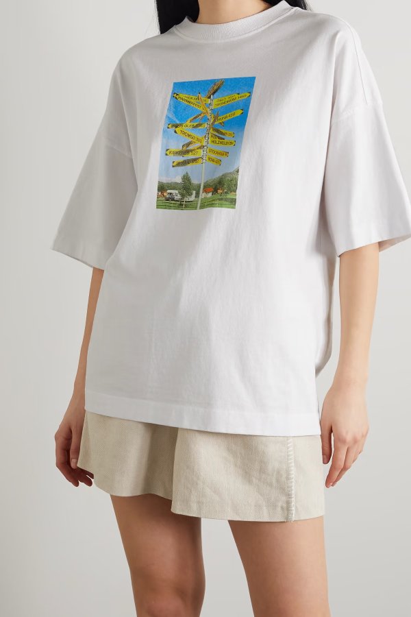 Wings Tourist printed organic cotton-jersey T-shirt