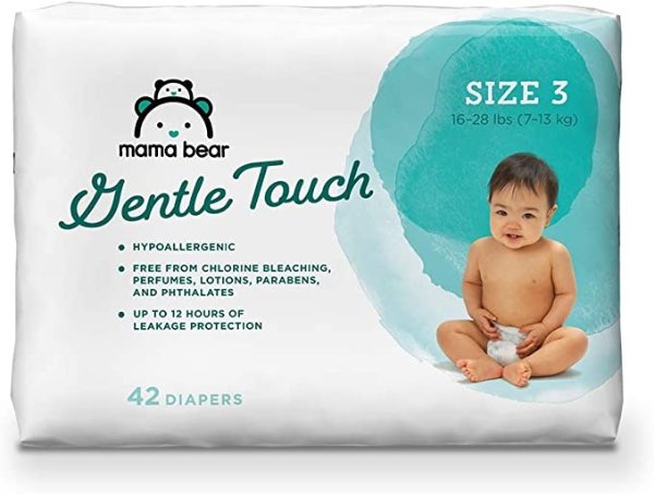 Gentle Touch Diapers, Hypoallergenic, Size 3, 42 Count