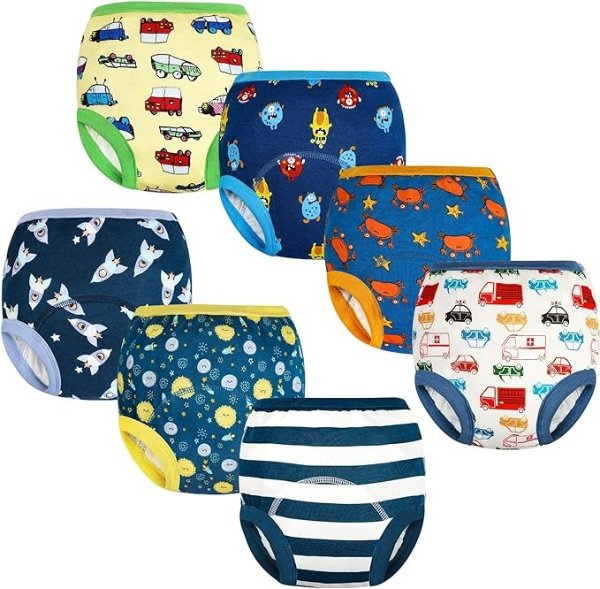 MooMoo Baby Potty Training Underwear for Boys 7 Packs