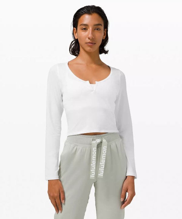Cropped Henley Long Sleeve | Women's Long Sleeve Shirts | lululemon