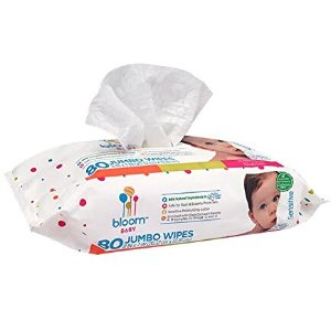 bloom BABY Sensitive Skin Unscented Hypoallergenic Baby Wipes, 80-Count
