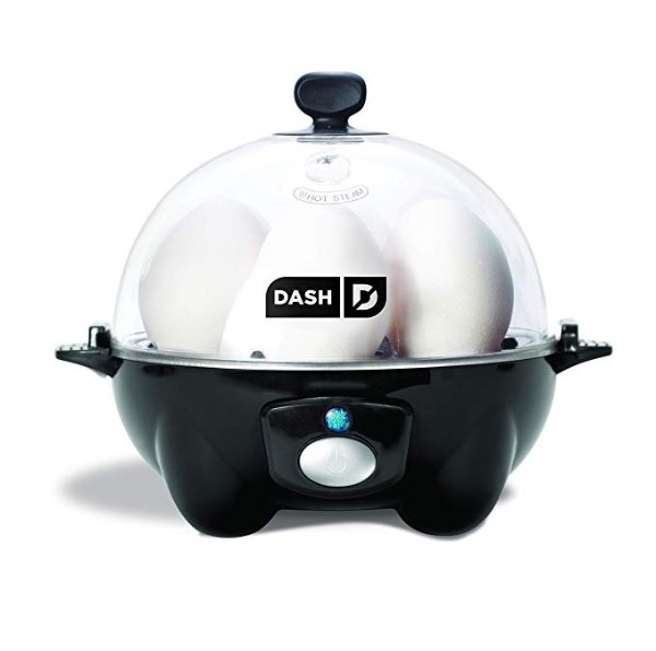DEC005BK black Rapid 6 Capacity Electric Cooker for Hard Boiled, Poached, Scrambled Eggs, or Omelets with Auto Shut Off Feature, One Size