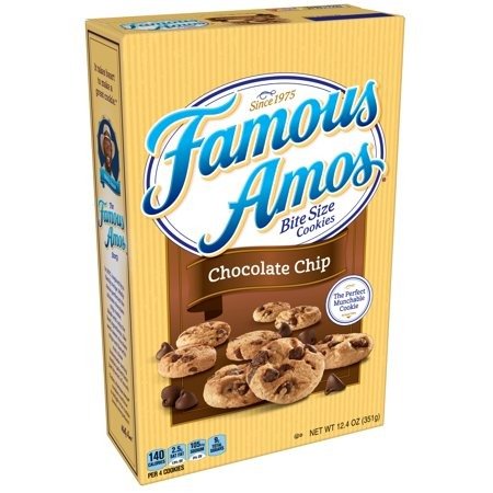 (2 Pack) Famous Amos Bite Size Chocolate Chip Cookies, 12.4 oz