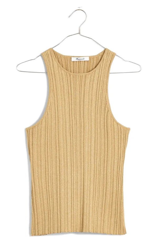 The Signature Shimmer Knit Cutaway Sweater Tank