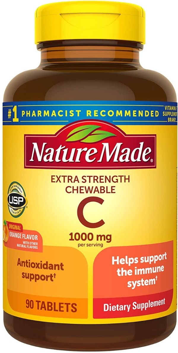 Nature Made Extra Strength Vitamin C Chewable 1000mg  90 Count