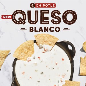 Free Queso Blanco sauceToday Only: Chipotle National Burrito Day Promotion