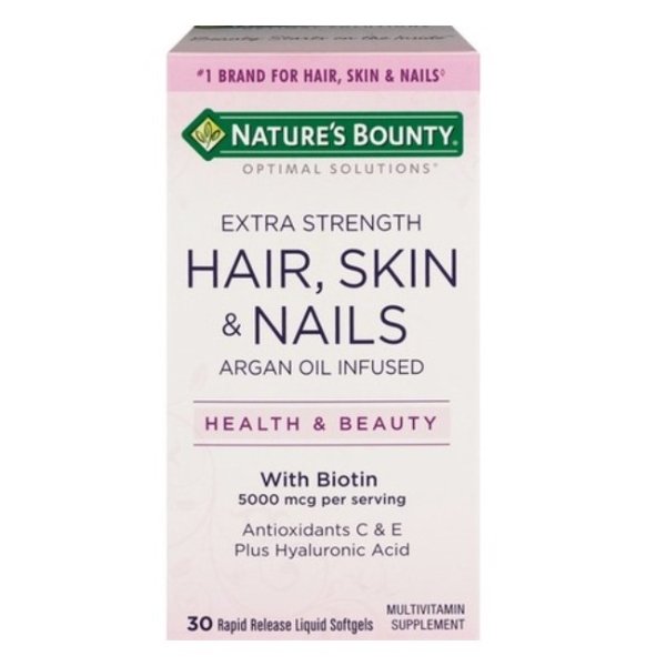 Optimal Solutions Extra Strength Hair, Skin and Nails Softgels, 30CT