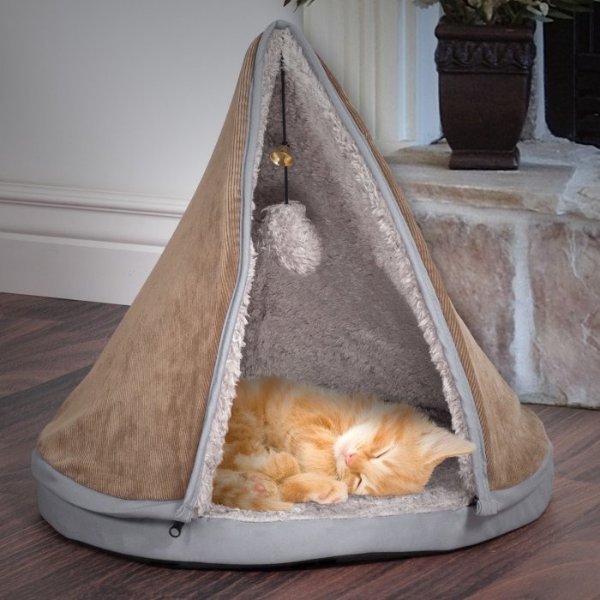 Sleep and Play Cat Bed with Removable Teepee Top