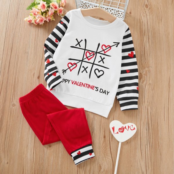 2-piece Baby / Toddler Heart Top and Pants Set of Valentine's day