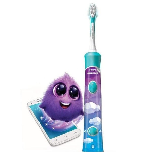 飞利浦儿童电动牙刷HX6322儿童牙刷充电式声波震动牙刷蓝牙APP版