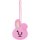 Official Merchandise by Line Friends - Cooky Character Silicone Name ID Badge Holder, Pink