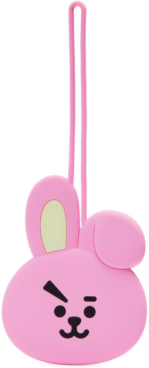 Official Merchandise by Line Friends - Cooky Character Silicone Name ID Badge Holder, Pink