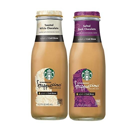 Frappuccino Crafted with Cold Brew 2 Flavor Variety Pack, Cold Brew, 8 Count