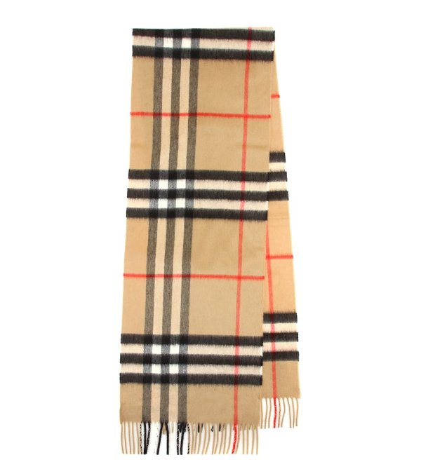 Giant Check cashmere scarf