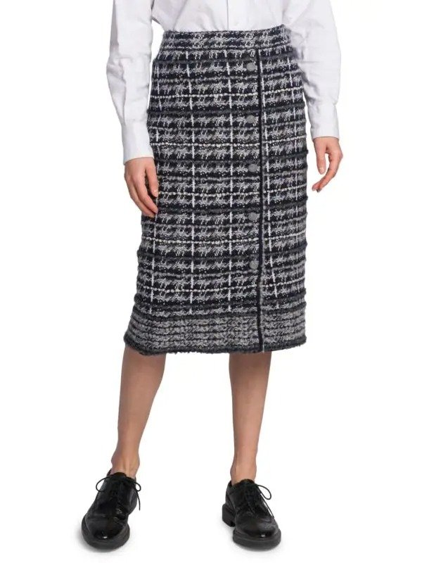 Tweed Knee Length Skirt