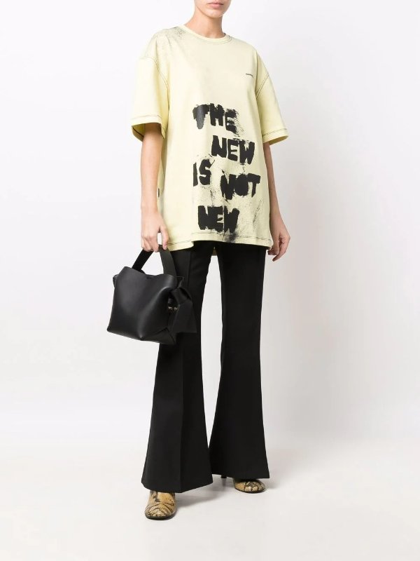 abstract slogan-print T-shirt
