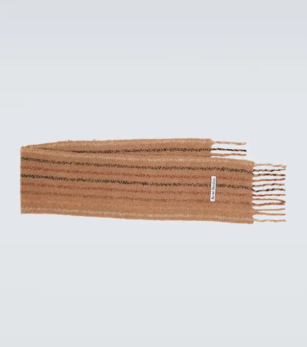 Wool-blend striped scarf
