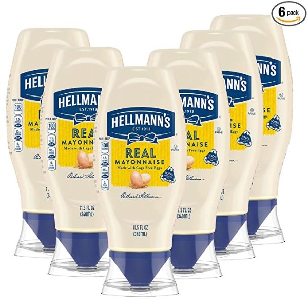Squeeze Real Mayonnaise, 11.5 Ounce, (Pack of 6)