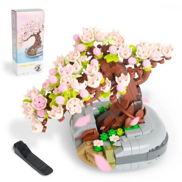 Mini Bricks Sakura Bonsai Tree Model 426 Pcs Color Gradient Building Blocks For Girls And Boys - Toys & Games - Temu