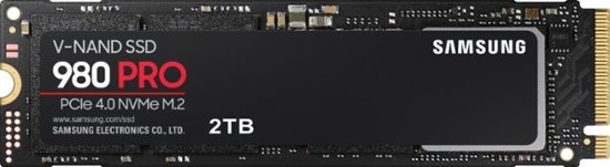 SAMSUNG 980 PRO 2TB PCIe NVMe Gen4 M.2 固态硬盘