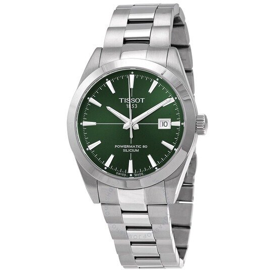 Powermatic 80 Silicium Automatic Chronometer Green Dial Men's Watch T127.407.11.091.01