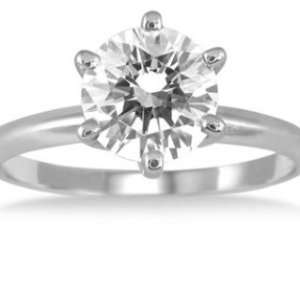 Dealmoon Exclusive: Szul 11/2 Carat Diamond Solitaire Ring in14K White Gold