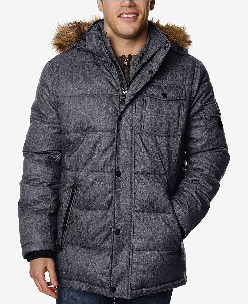 Men's Quilted Hooded Parka