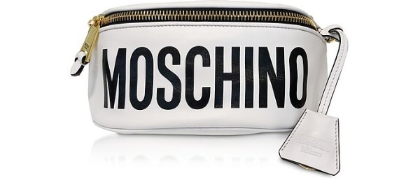 White Leather Signature Belt Bag