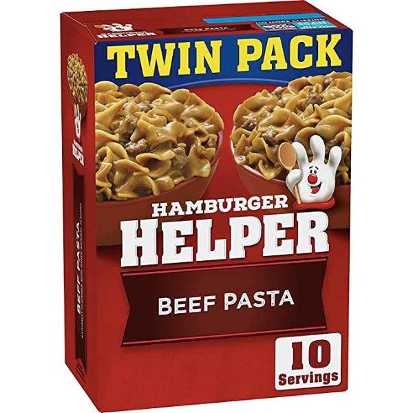 Betty Crocker Hamburger Helper, Beef Pasta, Twin Pack, 12 oz