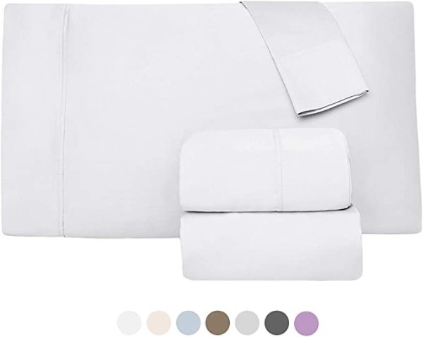 800 Thread Count 100% Long Staple Egyptian Pure Cotton – Sateen Weave, Set of 2 Queen Silky Soft & Smooth White Pillow Cases