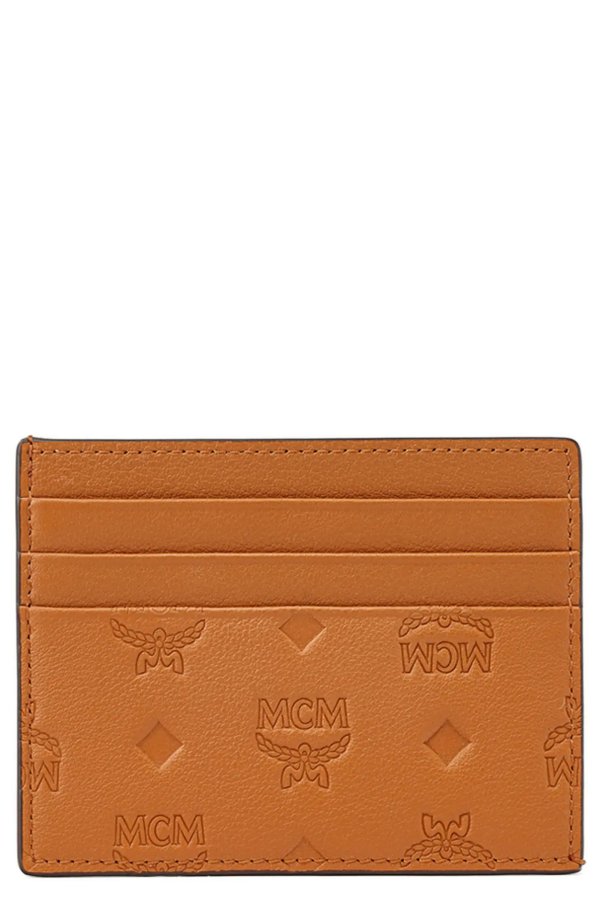 Mini Portuna Visetos Leather Card Case